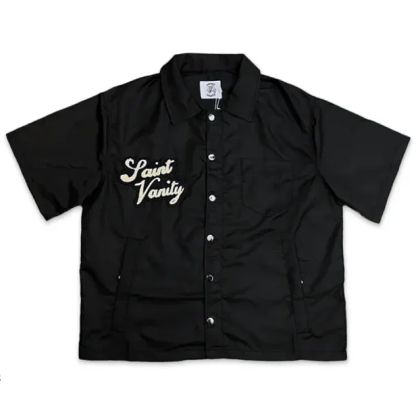 Black Saint Vanity Nylon Button-Up Tee
