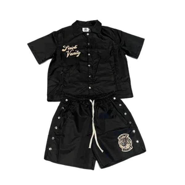 Black Saint Vanity Nylon Short Set