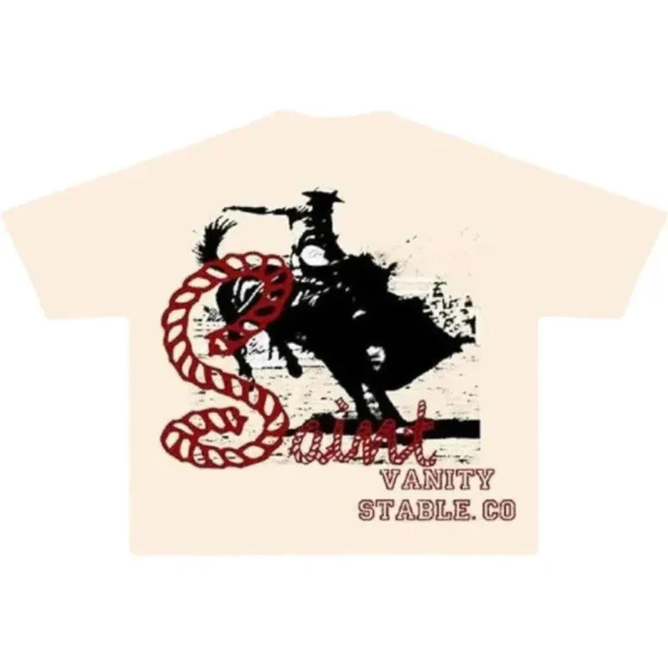 Cream Saint Vanity Stable Logo T-Shirt