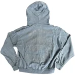 Grey Saint Vanity Cotton Zip-Up Hoodie Back View