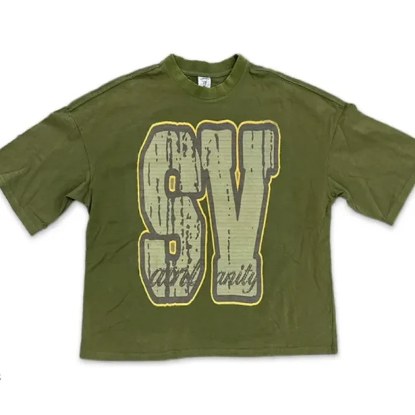Olive Green Saint Vanity SV Tee