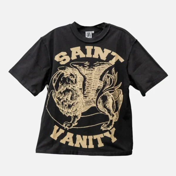 Black/Cream Saint Vanity Griffin Short Sleeve T-Shirt