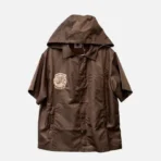 Brown Saint Vanity Nylon Hooded Button-Up Short Set View