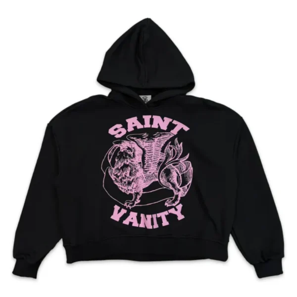 Black-Pink Saint Vanity Griffin Hoodie