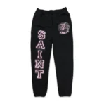 Black-Pink Saint Vanity Griffin Sweatpants