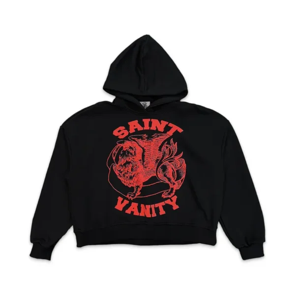 Black/Red Saint Vanity Griffin Hoodie