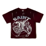 Maroon Saint Vanity Distressed Griffin Tee