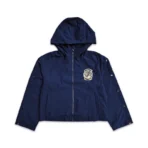 Midnight Blue Saint Vanity Nylon Hooded Track Jacket