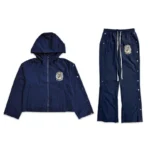 Midnight Blue Saint Vanity Nylon Track Zip-Up Tracksuit
