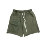 Olive Saint Vanity Terry Studded Logo Shorts