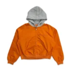 Orange Saint Vanity Nylon Hooded Bomber Jacket