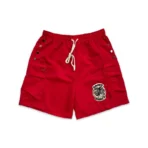 Red Saint Vanity Logo Cargo Nylon Shorts
